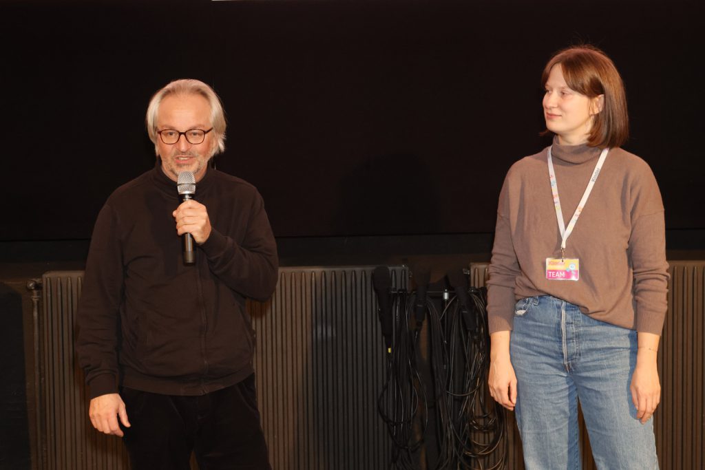 Regisseur Bernd Sahling (Ab morgen bin ich mutig) und Moderatorin Clara Schermer