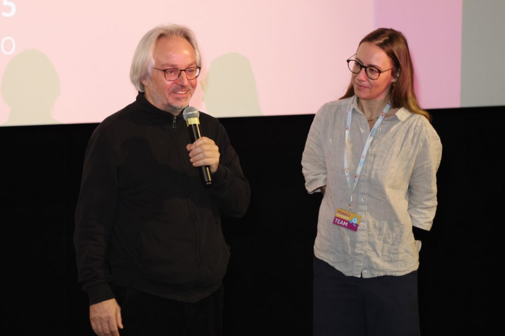 Regisseur Bernd Sahling (Ab morgen bin ich mutig) und Ines Wagner